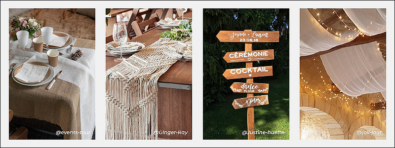 Idées déco pour un mariage bohème pas chère