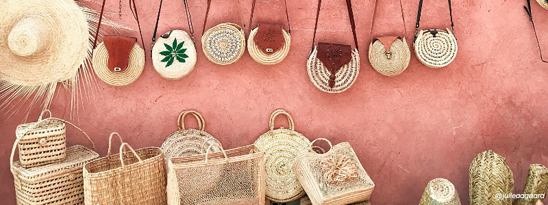 Palette de couleurs et matériaux bohème