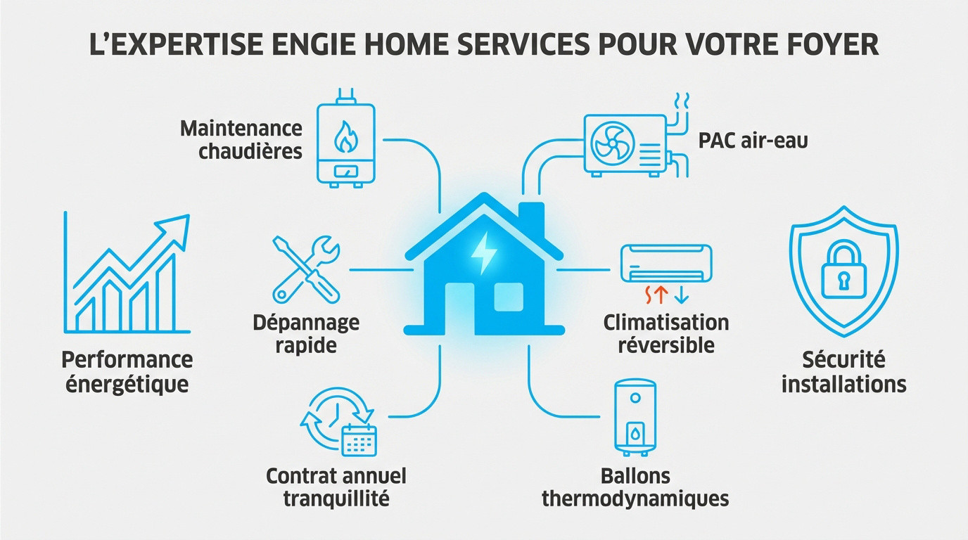 Technicien expert Engie Home Services intervenant sur une installation de chauffage domestique