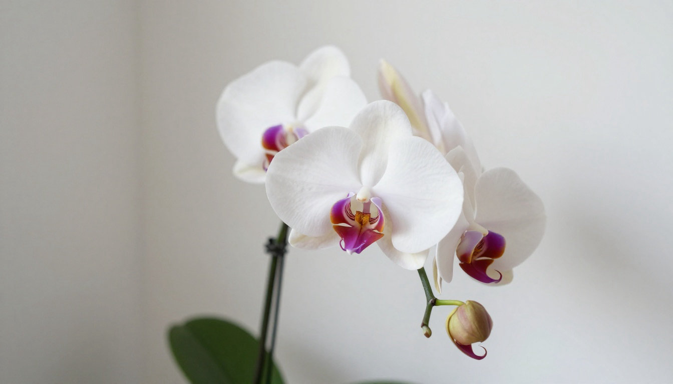 L'orchidée phalaenopsis : de la couleur malgré la buée