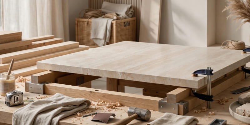 Faire une table avec un plan de travail