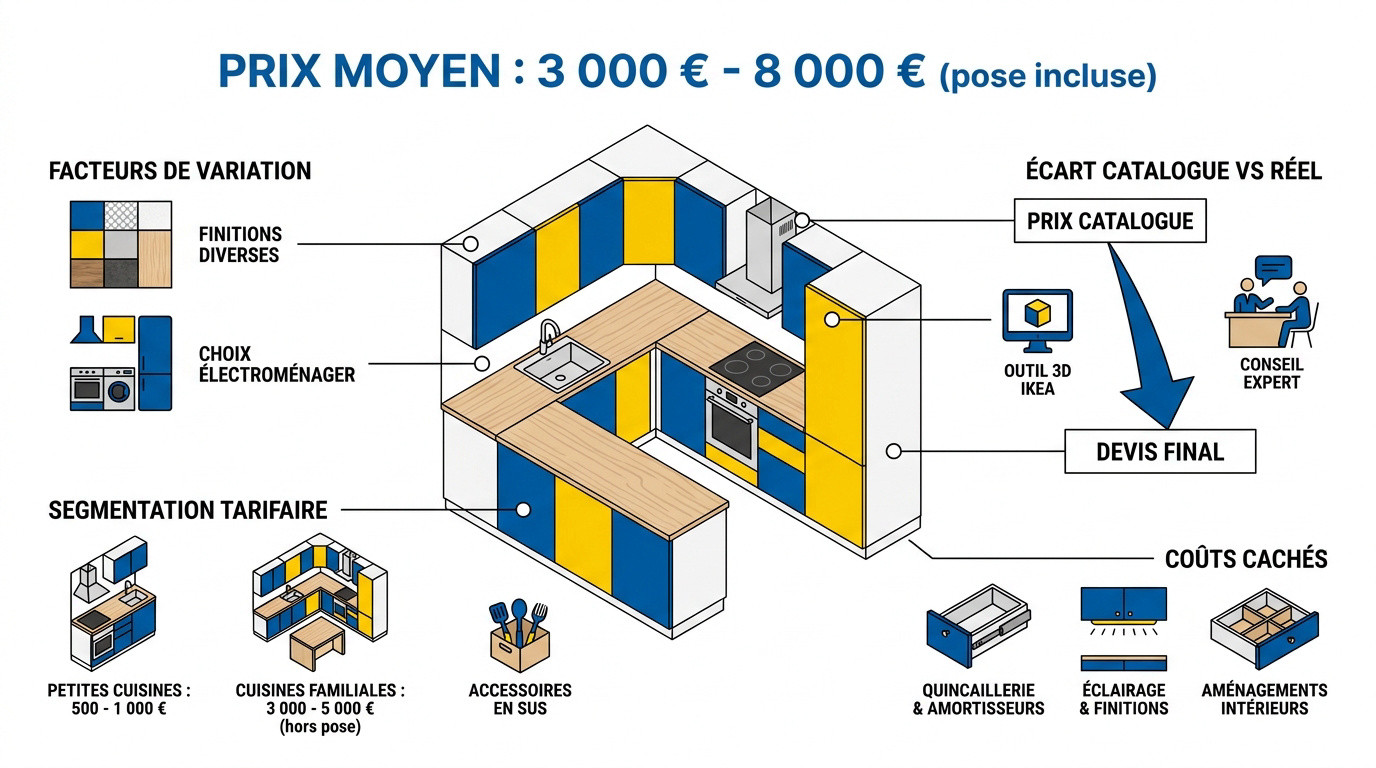 Estimation du budget pour une cuisine IKEA METOD ou ENHET