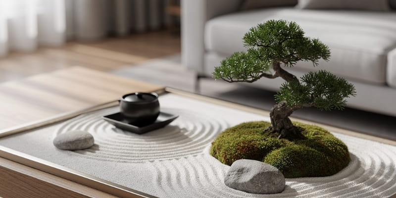 Créer un jardin zen miniature de bureau