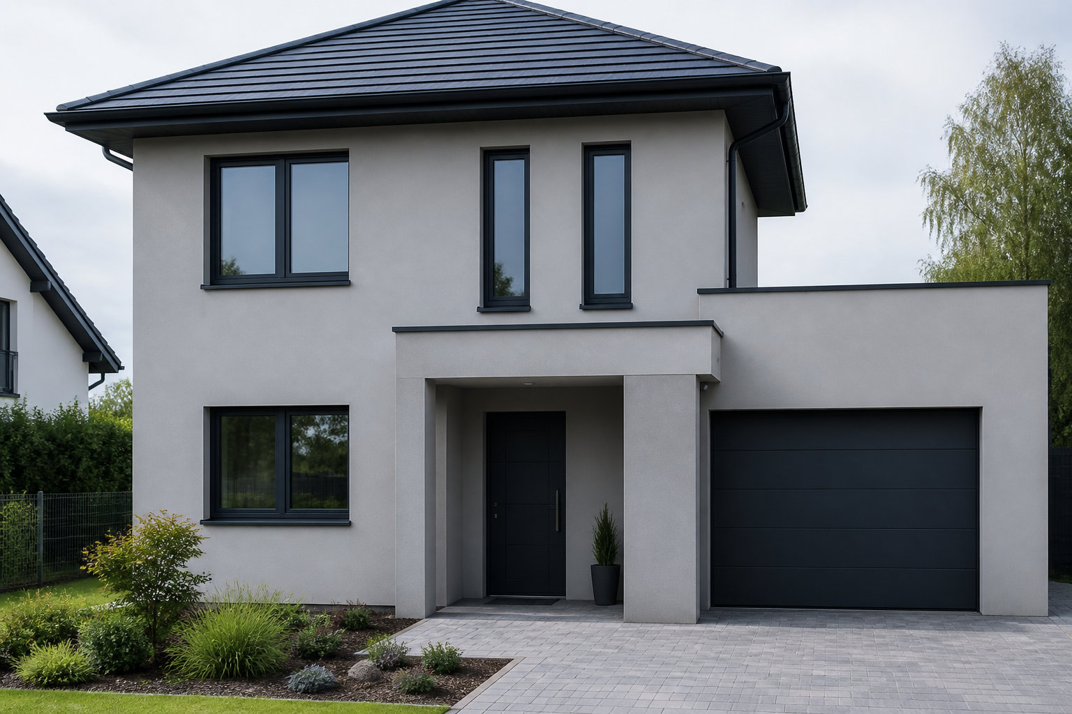 Comment accorder votre gris avec les menuiseries et la toiture ?