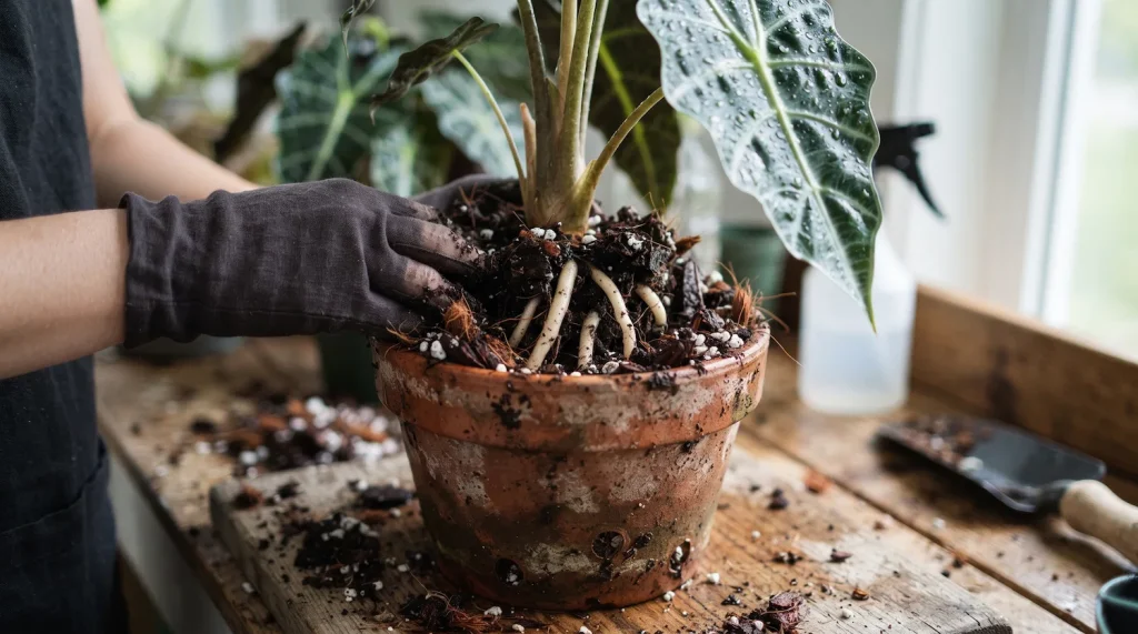Rempotage de l'alocasia