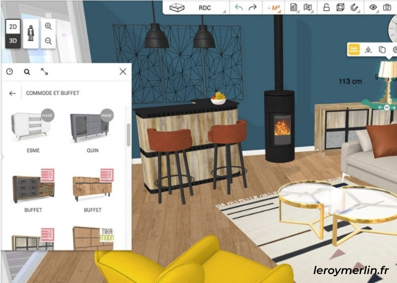 Rendu 3D visuel sur l'outil Kazaplan